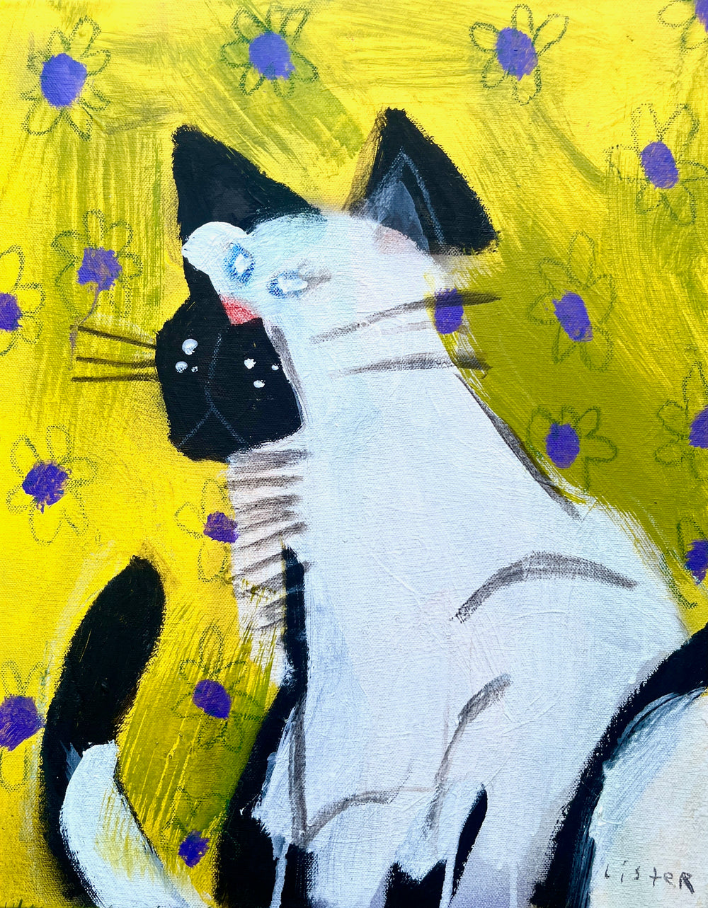 YELLOW CAT PAINTING